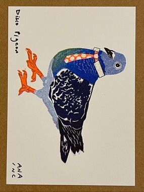 Anastasia Inciardi x Harry Styles Disco Pigeon Mini Print